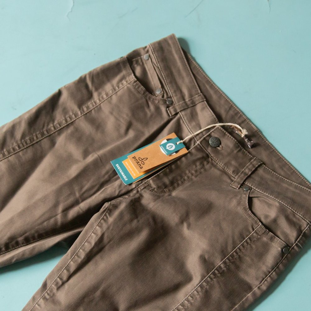 NEW Prana Carlotta Crop Dark Mud Mid Rise Skinny Ankle Pants Sz 8 / 29 - Picture 3 of 10